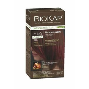 BIOKAP Nutricolor Delicato Rapid 6.66 Rubínově červená barva na vlasy 135 ml obraz