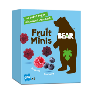 BEAR Fruit Minis malina a borůvka 5x20 g obraz
