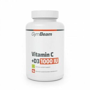 GymBeam Vitamin C + D3 1000 IU 90 kapslí obraz