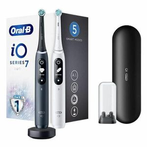 ORAL-B iO7 Series Duo Pack Black Onyx / White Extra Handle elektrický zubní kartáček obraz