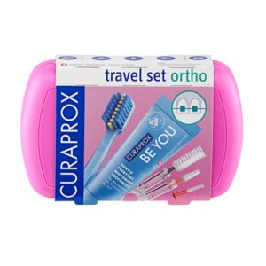 CURAPROX Travel set ORTHO růžový 1 kus obraz