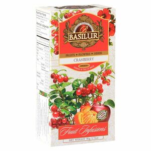 BASILUR Fruit Cranberry ovocný čaj nepřebal 25 sáčků obraz
