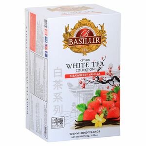 BASILUR White Tea Strawberry Vanilla bílý čaj 20 sáčků obraz