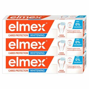 ELMEX Caries Protection Whitening Zubní pasta proti zubnímu kazu 3x 75ml obraz