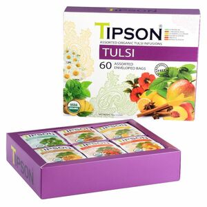 TIPSON Variace bylinných čajů s tulsi a přirodním aroma BIO 60 sáčků obraz