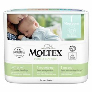 MOLTEX Pure & Nature Newborn 2-4 kg 22 kusů obraz