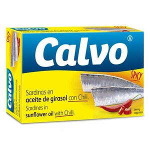 CALVO Sardinky ve slunečnicovém oleji s chilli 120 g obraz