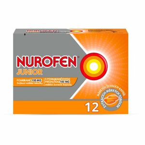 NUROFEN Junior pomeranč 100 mg 12 žvýkacích tablet obraz