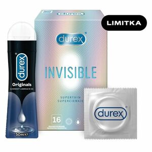 DUREX Invisible 16 kusů + Originals silicone lubrikační gel 50 ml ZDARMA obraz
