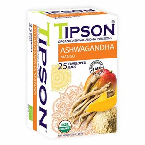 TIPSON Bylinný čaj s ashwagandhou a přírodním mangovým aroma BIO 25 sáčků obraz