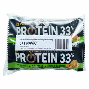 GO ON Proteinové tyčinky 33% slaný karamel 5 + 1 kus ZDARMA obraz