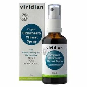 VIRIDIAN Nutrition Organic Elderberry Throat Spray 50 ml obraz