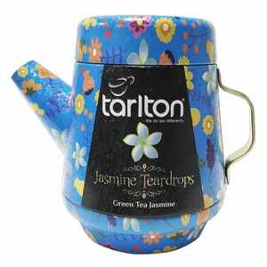 TARLTON Tea Pot Jasmine teardrops zelený sypaný čaj v plechové konvici 100 g obraz