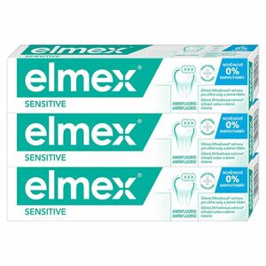 ELMEX Sensitive Zubní pasta pro citlivé zuby 3 x 75 ml obraz