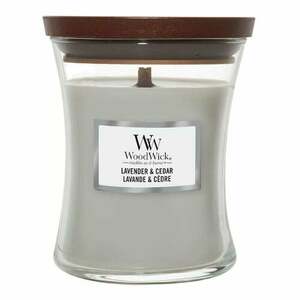 WOOD WICK - Vonná svíčka střední Lavender & Cedar obraz