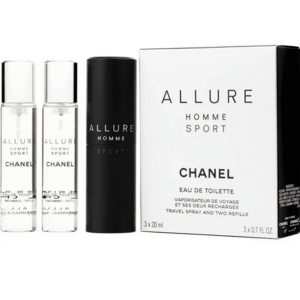 Chanel Allure Homme Sport - EDT 20 ml (plnitelný flakon) + náplň (2 x 20 ml) 60 ml obraz