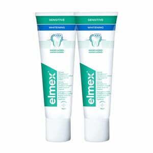 Elmex Bělicí zubní pasta pro citlivé zuby Sensitive Whitening Duopack 2x 75 ml obraz