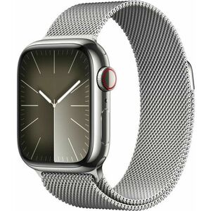Apple Apple Watch Series 9 Cellular 41mm Stříbrná ocel se stříbrným milánským tahem obraz