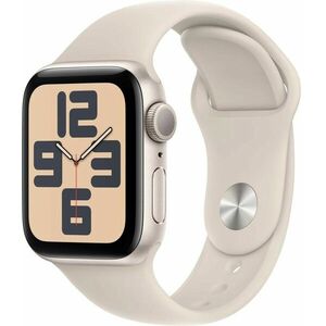 Apple Apple Watch SE (2023) Cellular 40mm sportovní silikonový řemínek hvězdně bílý S/M obraz