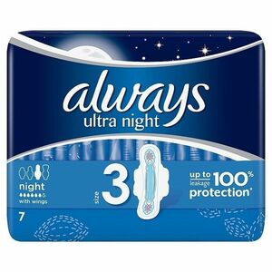 Always Ultra Night hygienické vložky 7ks obraz