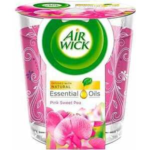 Air Wick Essential Oils Pink Sweet Pea sviečka 105g obraz