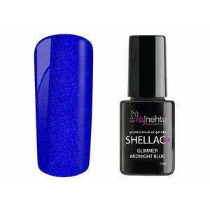 Ráj nehtů UV gel lak Shellac Me 12ml - Glimmer Midnight Blue obraz