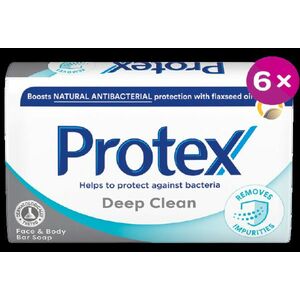 Protex Deep Clean tuhé mýdlo s přirozenou antibakteriální ochranou 6 x 90 g obraz