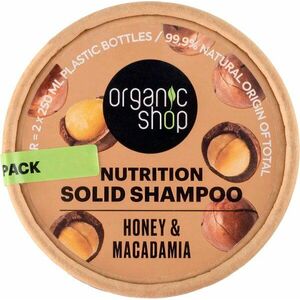 Organic Shop Vyživující tuhý šampon Med a makadamie 60 g obraz