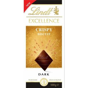 Lindt Excellence dark crispy biscuit 100 g obraz