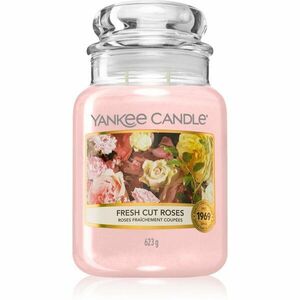 Yankee Candle Fresh Cut Roses vonná svíčka Classic malá 623 g obraz