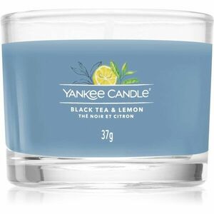 Yankee Candle Black Tea & Lemon votivní svíčka glass 37 g obraz