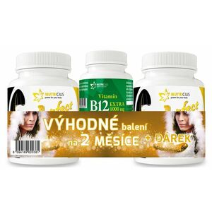 Nutricius Perfect HAIR gold methionin + biotin 2x90 tablet + dárek Vitamin B12 extra 1000 µg obraz