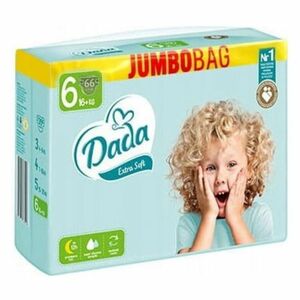 DADA Extra soft velikost 6 EXTRA LARGE, 16+kg, 66 kusů JUMBOBAG obraz