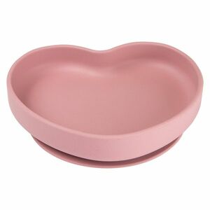 CANPOL BABIES Silikonový talíř s přísavkou srdce růžový obraz