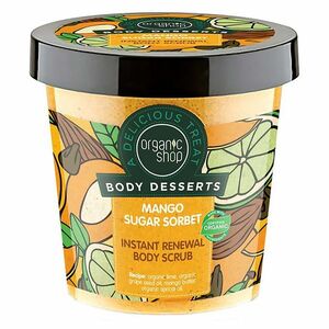ORGANIC SHOP Body Desserts Antioxidační tělový peeling Mangový cukrový sorbet 450 ml obraz