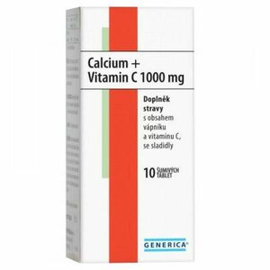 GENERICA Calcium + vitamin C 1000 mg 10 tablet obraz