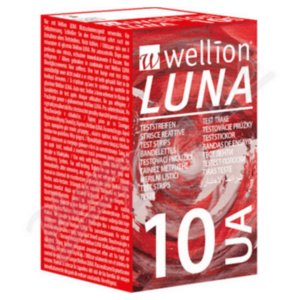Wellion LUNA testovací proužky pro měření kyseliny močové 10 kusů obraz