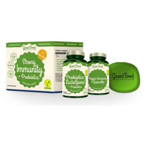 GREENFOOD NUTRITION Strong Immunity&probiotics Probiotika 60 kapslí a Vegan Immunix 60 kapslí + PILLBOX obraz