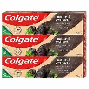 COLGATE Natural Extracts Zubní pasta Charcoal+White 3x 75 ml obraz