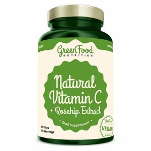 GREENFOOD NUTRITION Natural vitamin C + extrakt ze šípků 60 kapslí obraz
