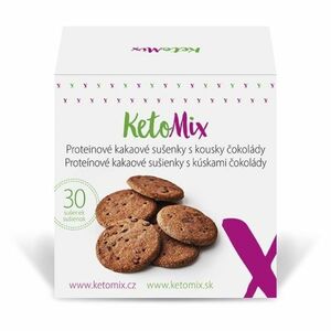 KETOMIX Proteinové kakaové sušenky s kousky čokolády 30 ks obraz