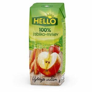HELLO 100% jablečná šťáva mrkev 250 ml x 18 kusů obraz