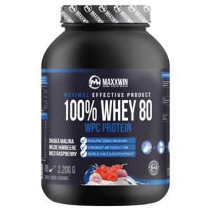 MAXXWIN 100% Whey protein 80 divoká malina 2200 g obraz