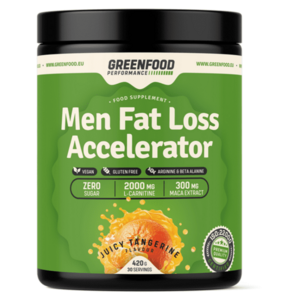 GREENFOOD NUTRITION Performance men fat loss accelerator šťavnatá mandarinka 420 g obraz