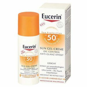 Eucerin Ochranný krémový gel na opalování na obličej Oil Control SPF 50+ 50 ml obraz