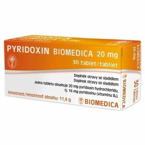 Biomedica Pyridoxin Biomedica 20mg 30 tbl. obraz