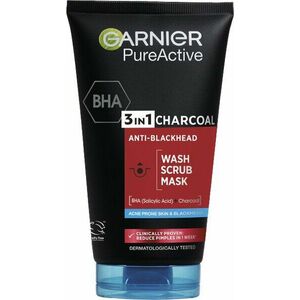 Garnier Skin Naturals Pure Active 3v1 maska s aktivním uhlím proti černým tečkám, 150 ml obraz
