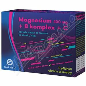 Galmed Magnesium 400 mg + B komplex + C sáčky 30 ks obraz