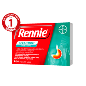 Rennie Spearmint (bez cukru), žvýkací tablety, 36 ks obraz