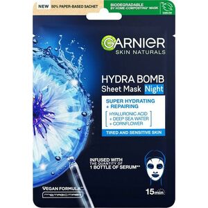 Garnier Hydratační regenerační noční textilní maska Moisture Bomb Night-time 28 g obraz